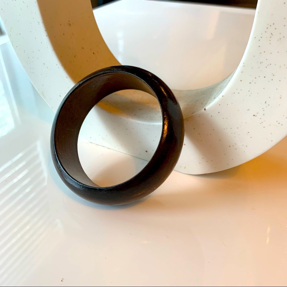 Wooden bangle bracelet